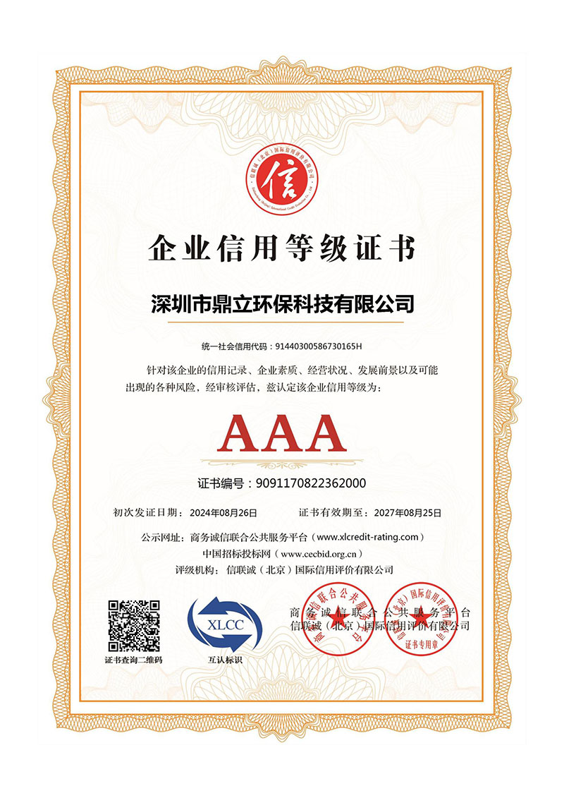 企业信用等级证书