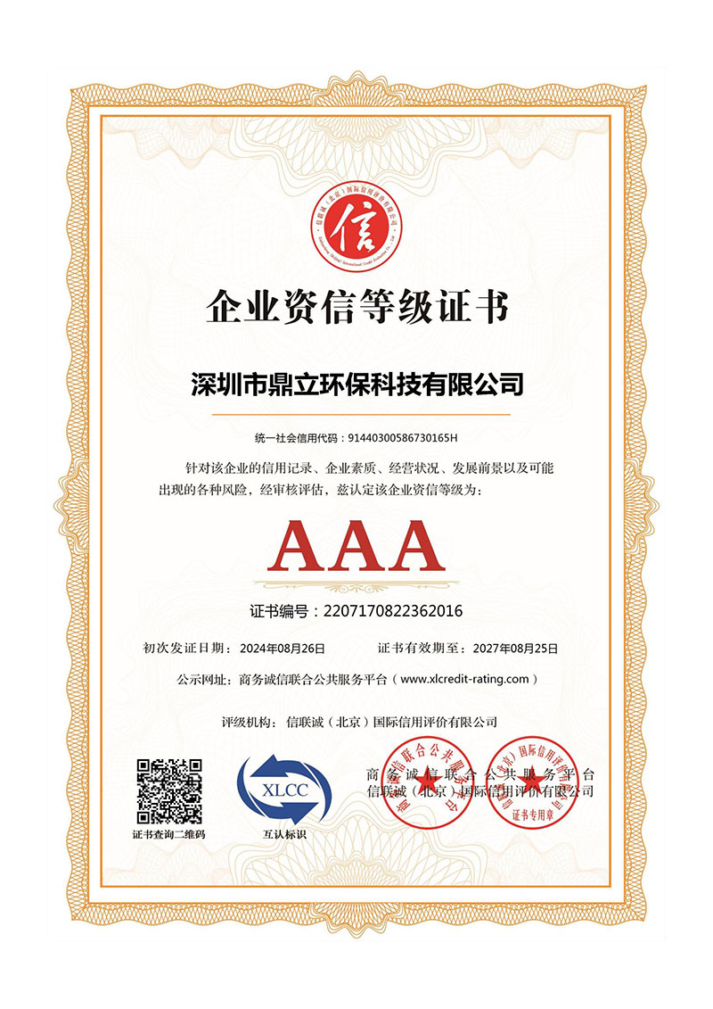 企业资信等级证书